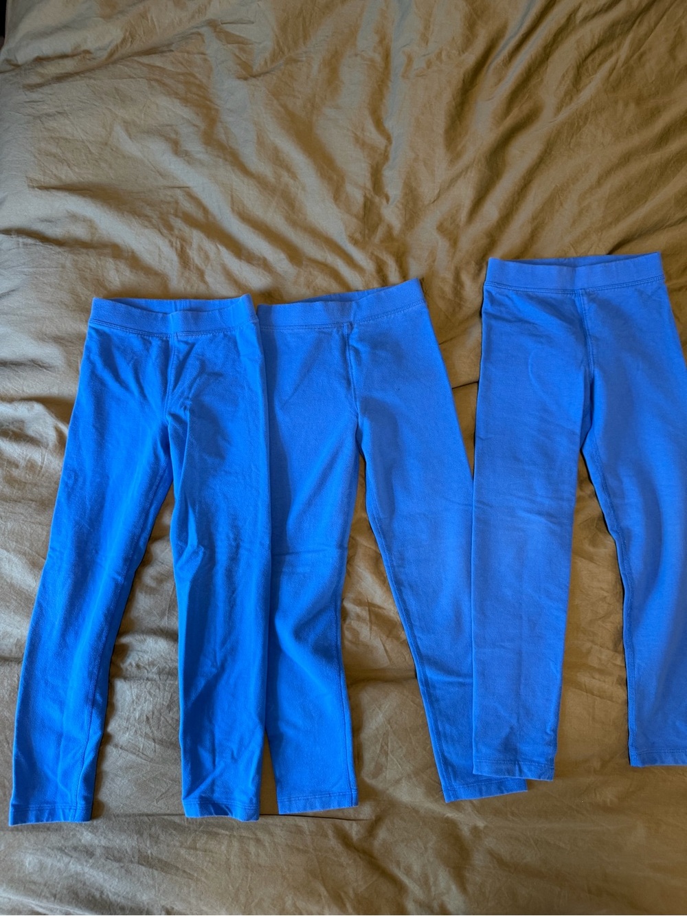 Primary Blue French Terry Cozy Leggings - Pack of 3 - size 7